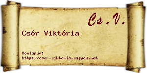 Csór Viktória névjegykártya